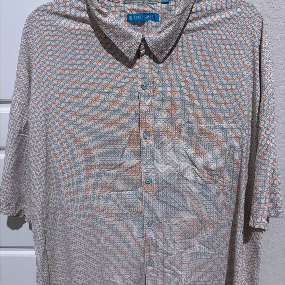 Tori Richard Tan Casual Button Down Shirt